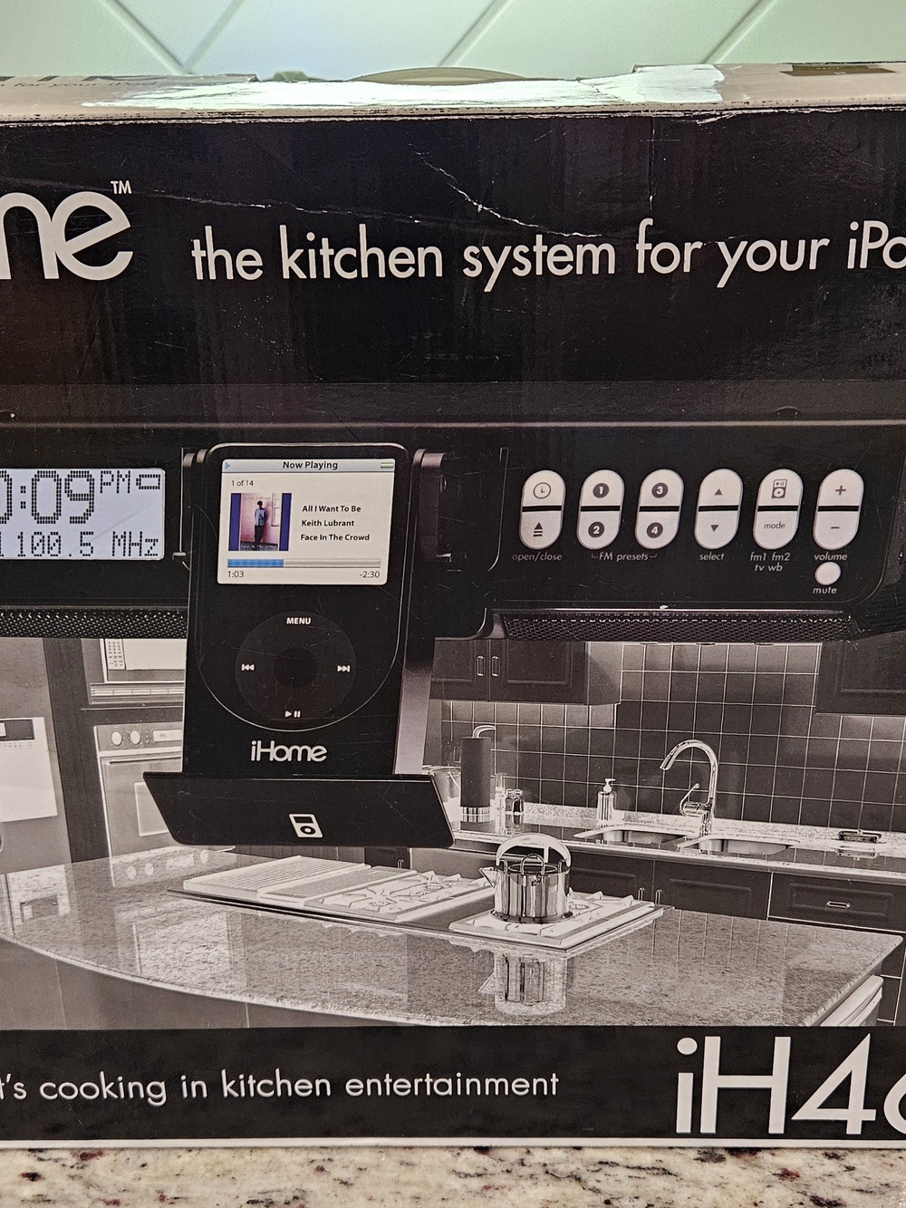 iHome iH46B Under Cabinet iPod Kitchen System Black Perfect for Home or RVs